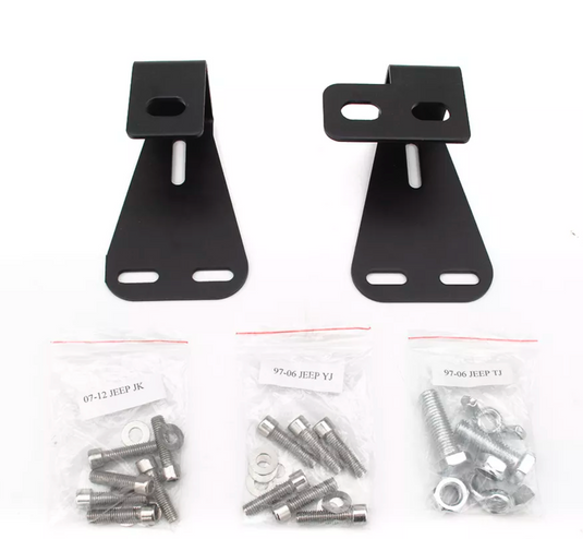 Detail of brackets and mounting hardware, bearing "07-12Jeep JK, 97-06 Jeep YJ, 97-06 Jeep TJ"