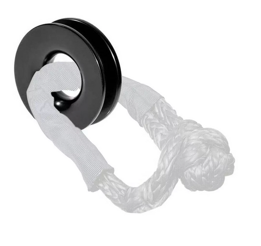 Black snatch ring with ghost image of soft shackle imposed
